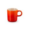 caneca de ceramica para expresso laranja 100 ml le creuset