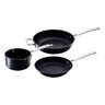 jogo 3 pecas leiteira frigideira rasa e frigideira funda non stick le creuset 2