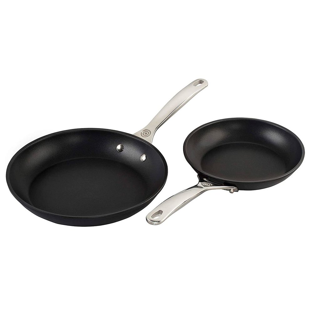 conjunto de frigideiras 26 cm20 cm non stick le creuset