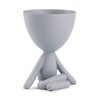 vaso bob robert sentado cinza poliresina