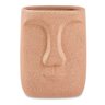 cachepot em porcelana rosto marrom