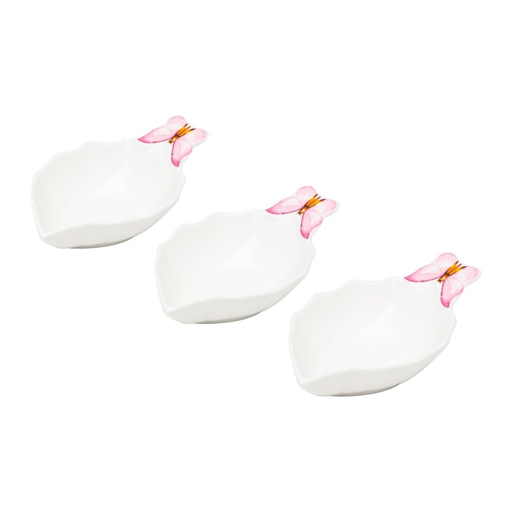 conjunto 3 bowls em porcelana borboletas 12 cm 2