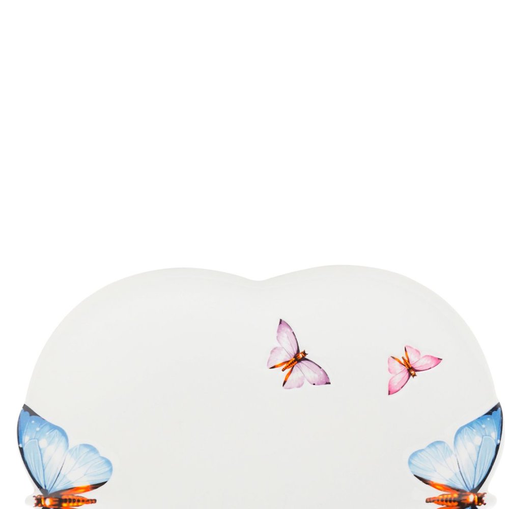 conjunto de 06 pratos rasos em porcelana borboletas 24 cm 4