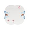 conjunto de 06 pratos rasos em porcelana borboletas 24 cm 6