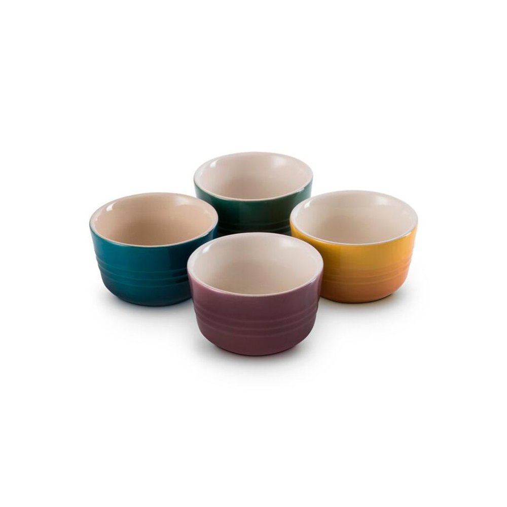 conjunto 04 ramekins em ceramica botanique le creuset 2
