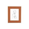 porta retrato marrom couro sintetico 15 x 20