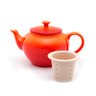 bule de ceramica le creuset com infusor 600 ml laranja 2