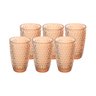 jogo de copos em vidro 06 pecas 355 ml amelie ambar 1