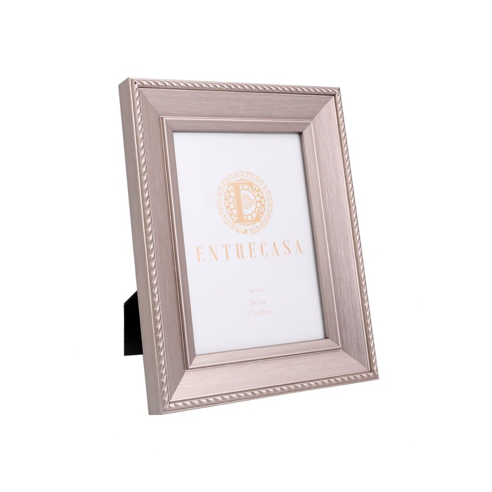 porta retrato cor prata com borda trancada 13x18 cm