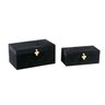 caixas decorativas pretas 2 pecas em veludo