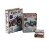 conjunto livros caixas decoracao 3 pecas rota 66