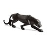 escultura leopardo em poliresina preto