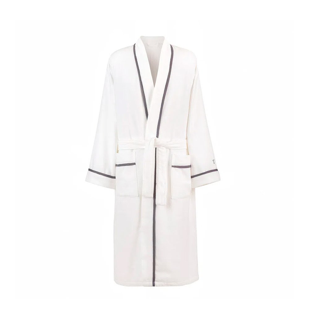 roupao trussardi 100 algodao branco masculino maelle trussardi g