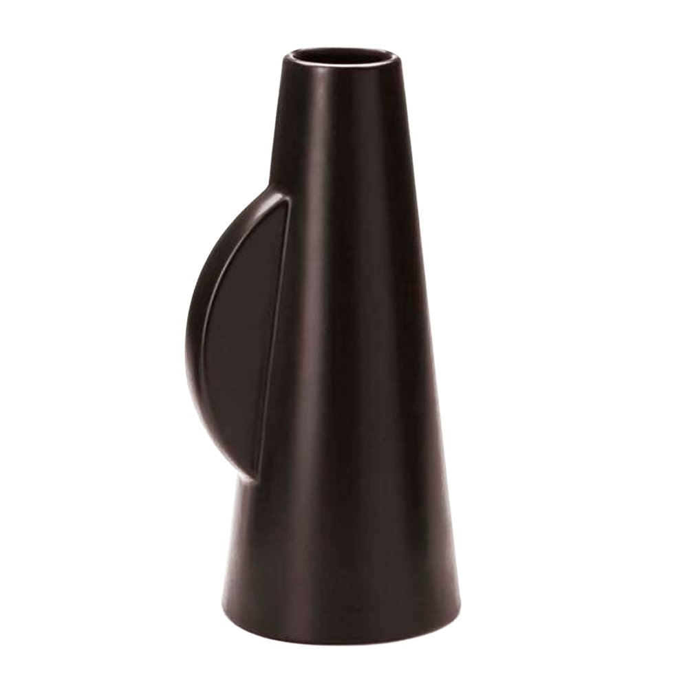 vaso em ceramica preto grande
