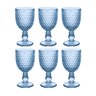jogo de tacas em vidro 06 pecas 330 ml amelie azul 2