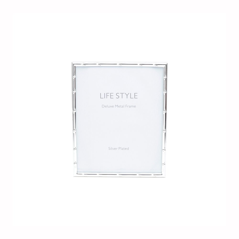 porta retrato em aco prateado 10x15 cm