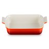 travessa retangular em ceramica le creuset 26 cm vermelho 2