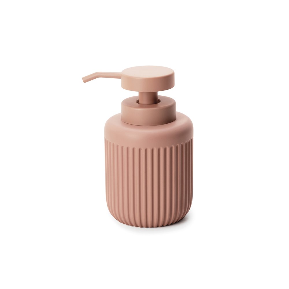 porta sabonete liquido em cimento rosa
