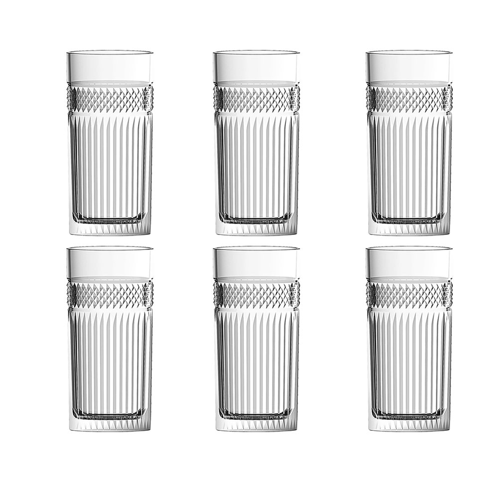 jogo de copos altos em vidro 6 pecas 360 ml transparente palace 2
