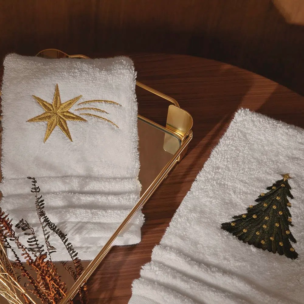 jogo 2 lavabos trussardi 100 algodao natale 4