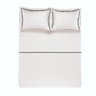 03 jogo de cama trussardi 300 fios cetim 100 algodao egipcio branco ardosia san martino queen