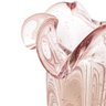 03 vaso murano flat em vidro italy pequeno rosa claro