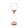 01 ampulheta decorativa em vidro bege 90 minutos