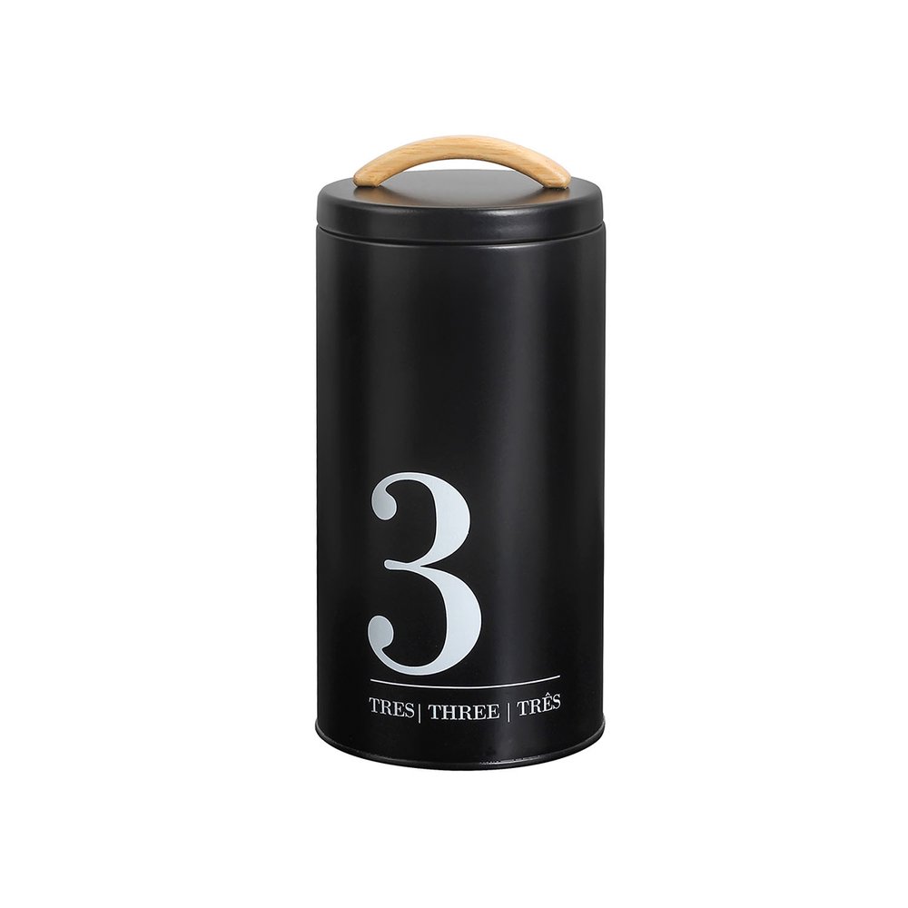 02 conjunto 03 porta mantimentos hermeticos preto