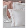 03 jogo de cama trussardi 300 fios 100 algodao fontana branco rosa king