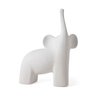 01 decoracao escultura elefante em ceramica grande branco