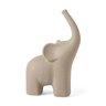 02 decoracao escultura elefante em ceramica grande branco