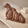 escultura familia urso marrom 2