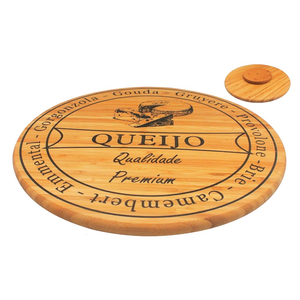 01 tabua para queijos em bambu giratoria