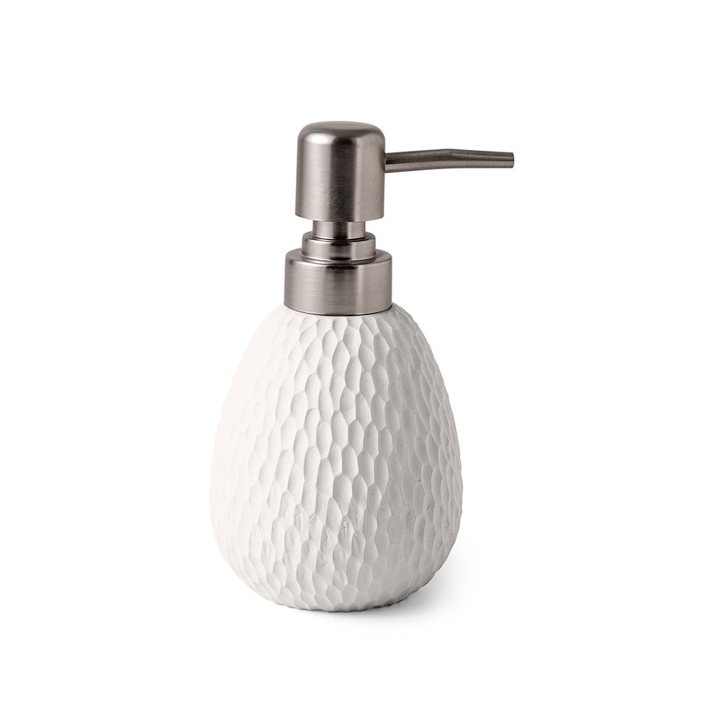 01 porta sabonete liquido em cimento escamado branco