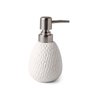 01 porta sabonete liquido em cimento escamado branco