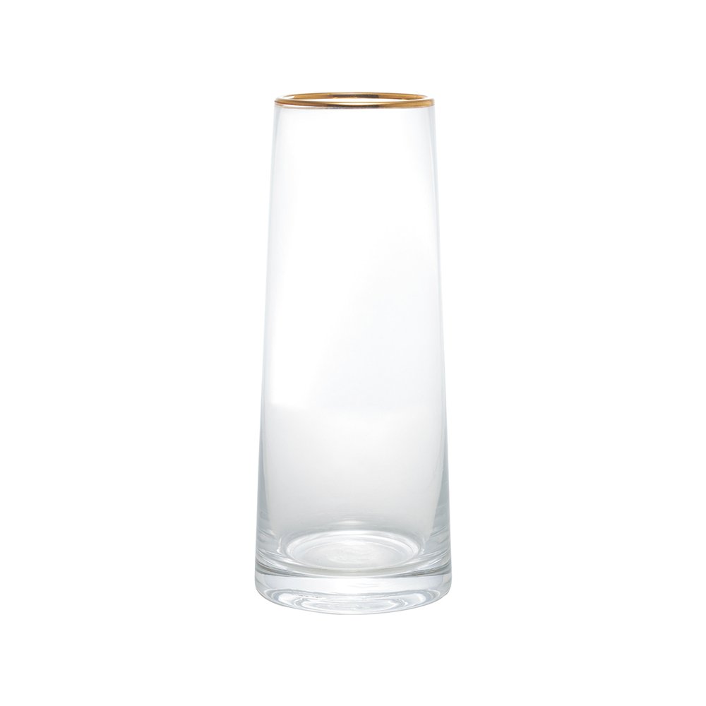 01 vaso de vidro com borda dourada wolff pequeno