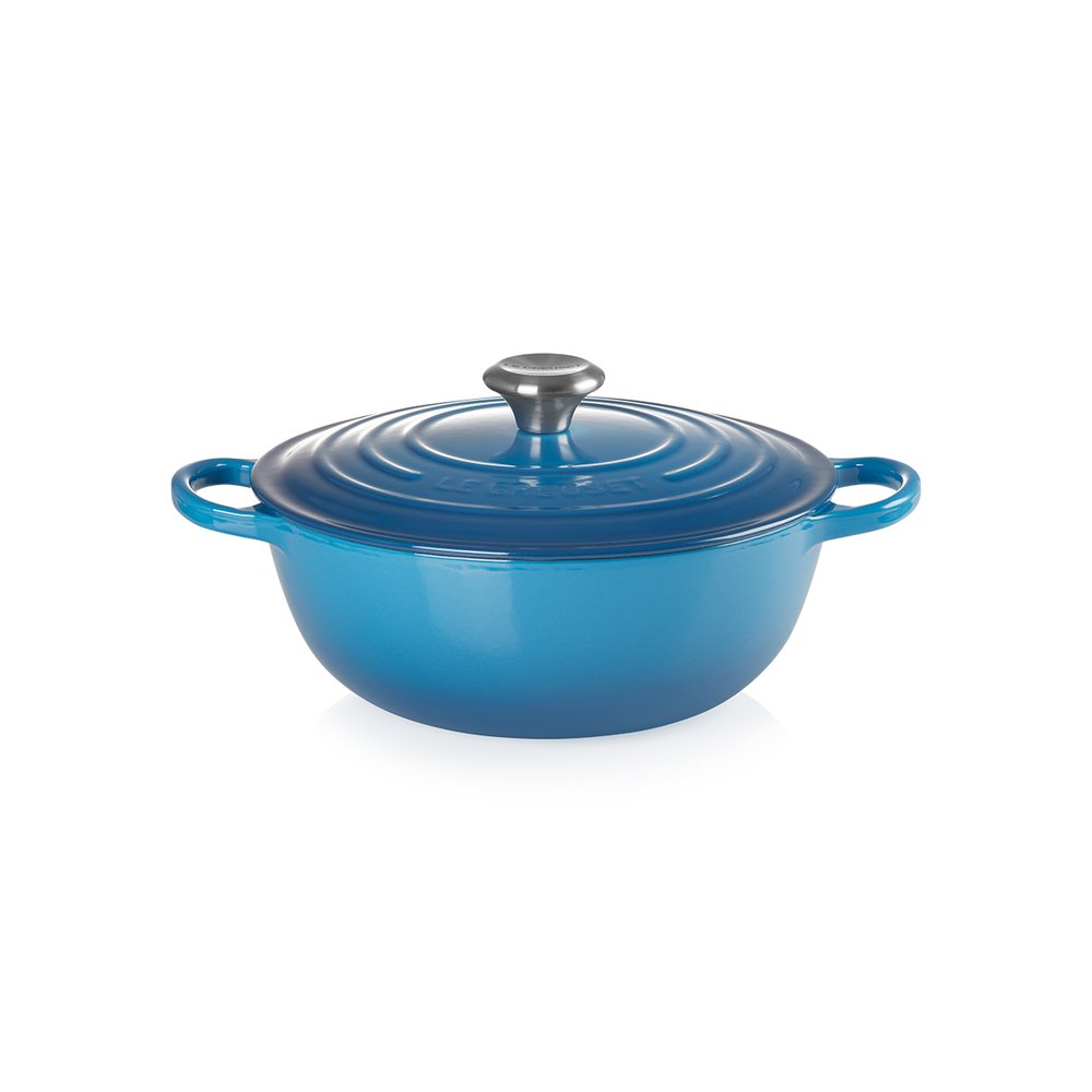 01 panela marmita signature le creuset 26cm azul marseille