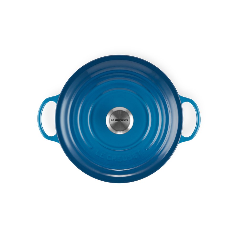 04 panela marmita signature le creuset 26cm azul marseille