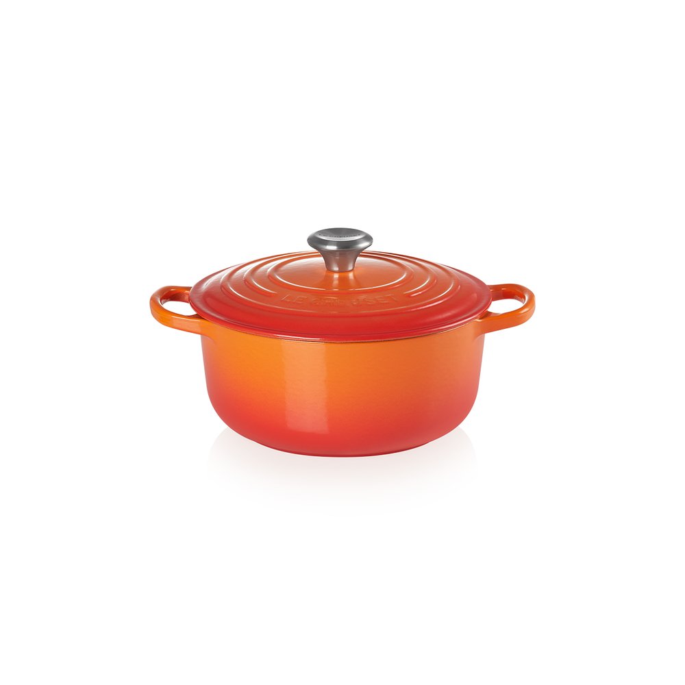 08 panela redonda signature le creuset 20 cm laranja