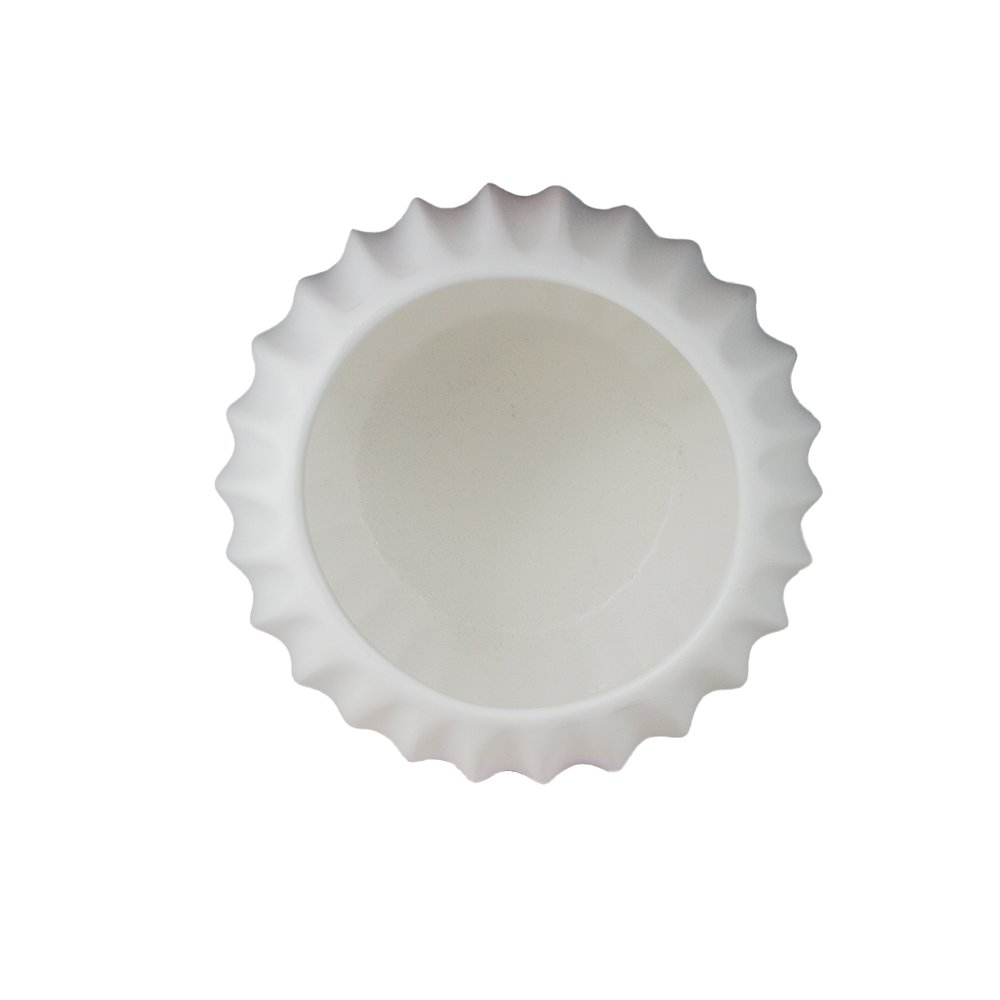 02 cachepot gomus em ceramica pequeno branco