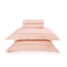 01 jogo de cama trussardi 200 fios 100 algodao cammillo rosa e rosa escuro queen