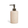 01 porta sabonete liquido em cimento granito bege