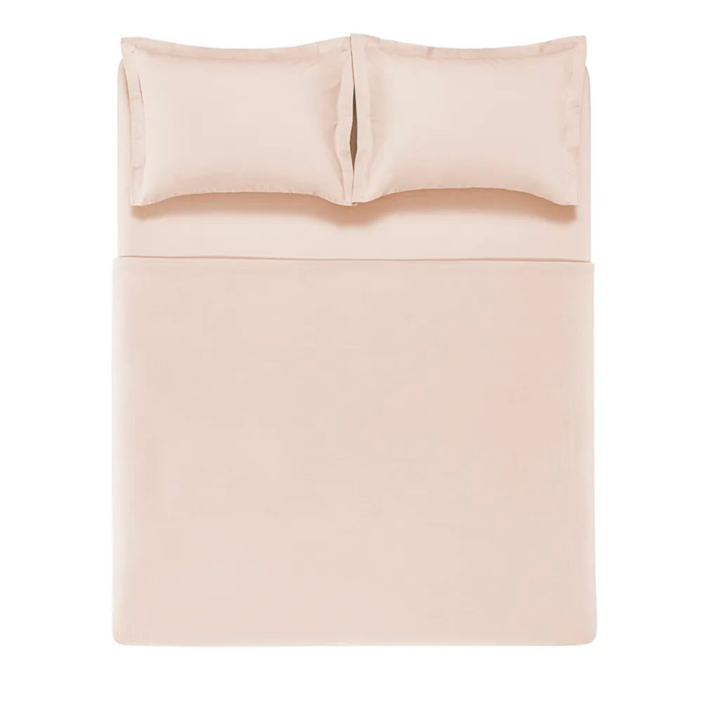 01 jogo de cama karsten 200 fios 100 algodao tom petala casal