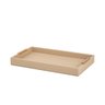 01 bandeja decorativa bege com revestimento em pu pequeno