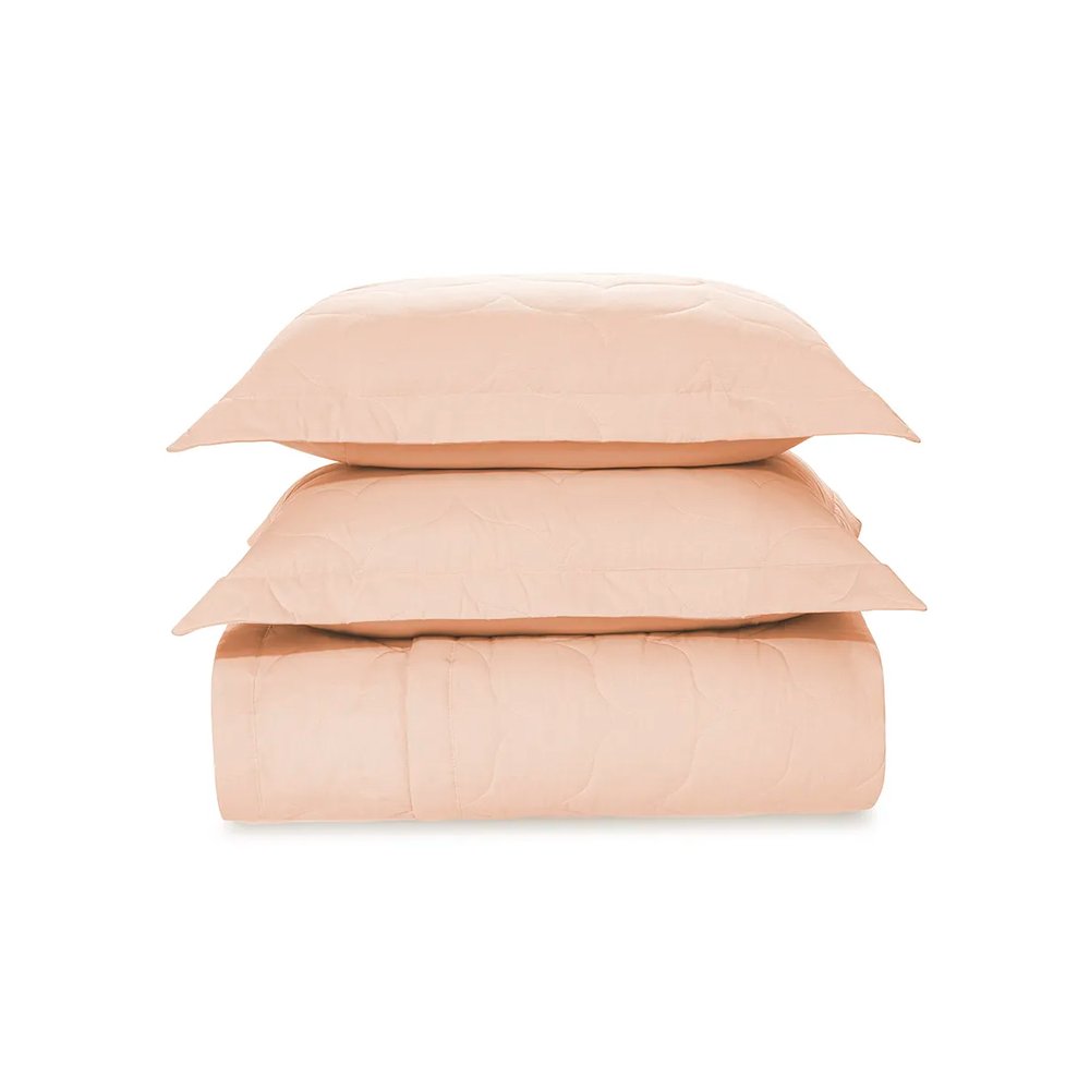 02 jogo de colcha karsten 200 fios 100 algodao tom petala queen