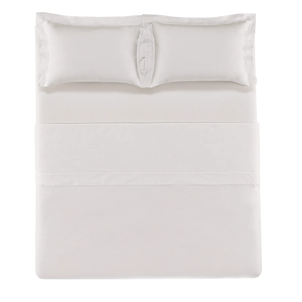 02 jogo de cama trussardi 200 fios 100 algodao san felice branco king