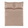 01 jogo de cama trussardi 300 fios 100 algodao perini nocciola queen