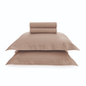 03 jogo de cama trussardi 300 fios 100 algodao perini nocciola queen