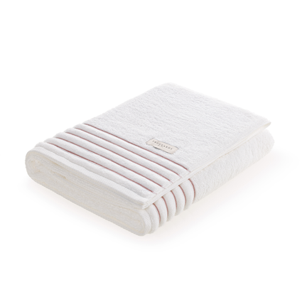toalha de rosto trussardi palladio branco e rosa