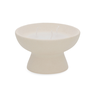 vela com suporte em ceramica branca grande